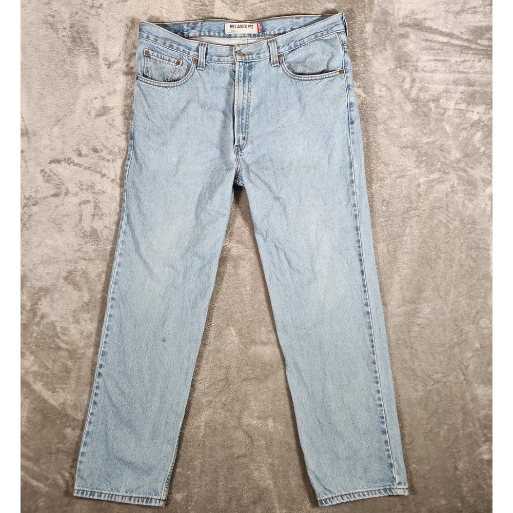 Levi's 550 Jeans Men's 38X32 Blue Relaxed STAIN and MISSING LOOP